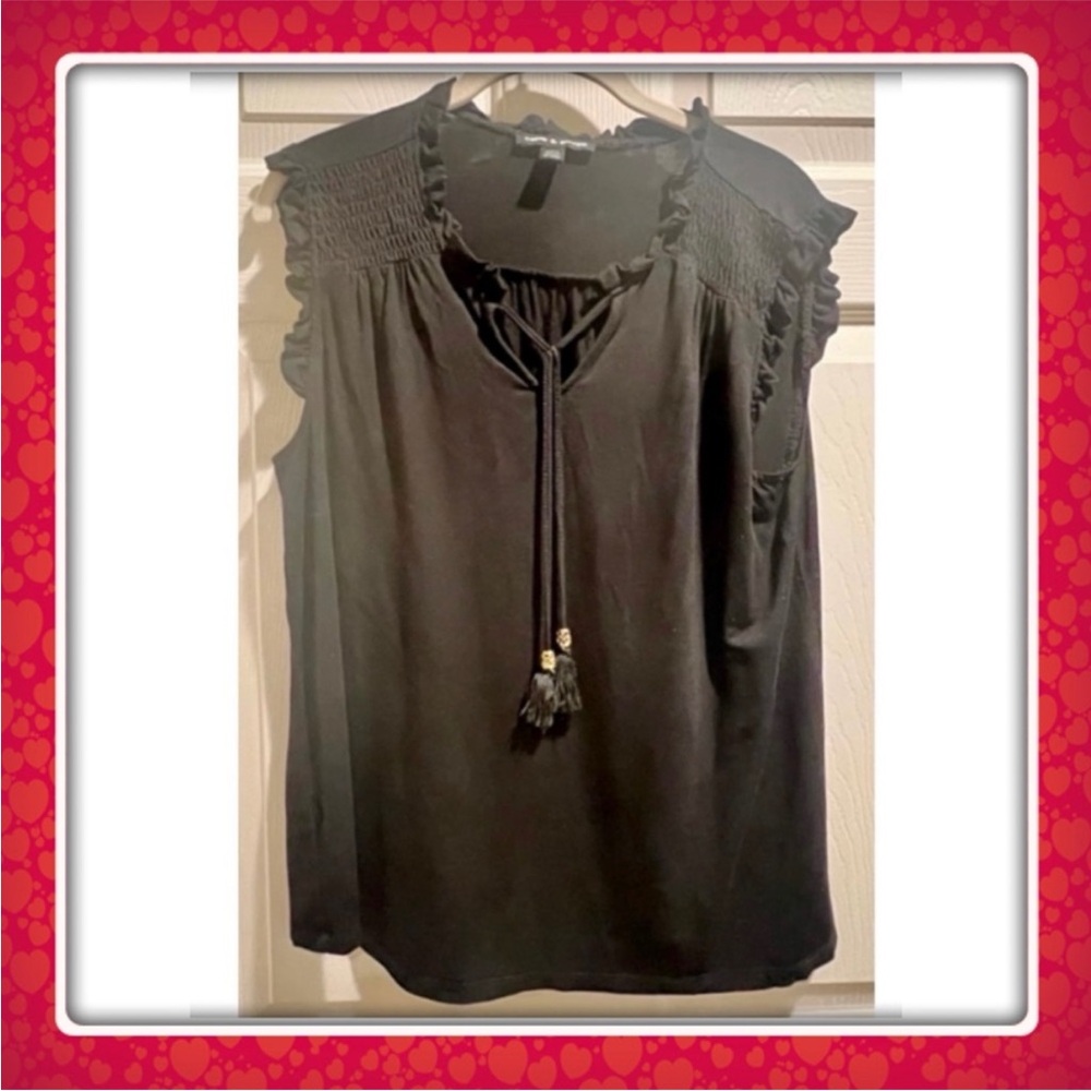 Cable & Gauge - sleeveless top - black - Large